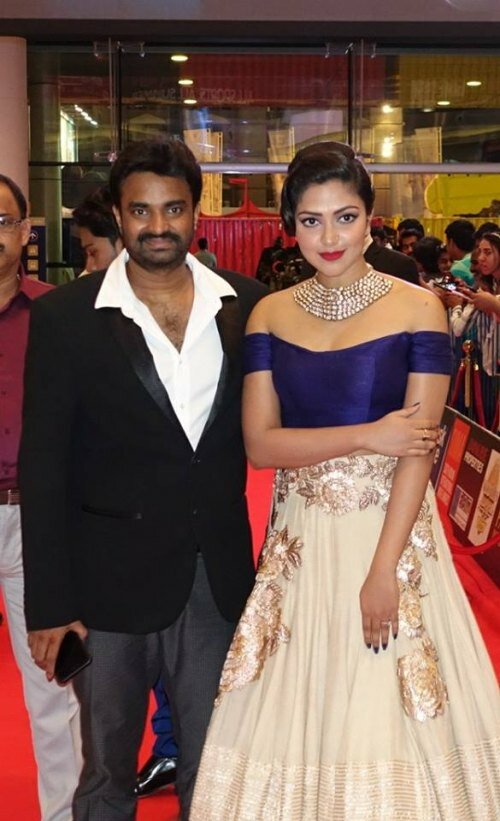 SIIMA Awards 2015 Red Carpet Pics: Trisha, Shruti Hassan, Amy Jackson, Rana Daggubati, Hansika dazzle Amala Paul with hubby at SIIMA 2015 red carpet.